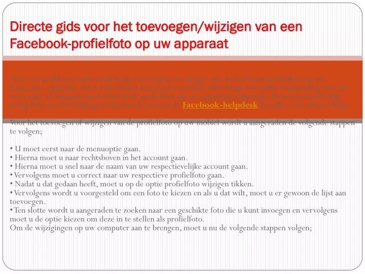 directe gids voor het toevoegen wijzigen van een facebook profielfoto op uw apparaat