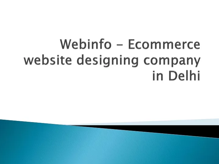 webinfo ecommerce website designing company in delhi