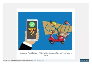 awesome food delivery website development tips