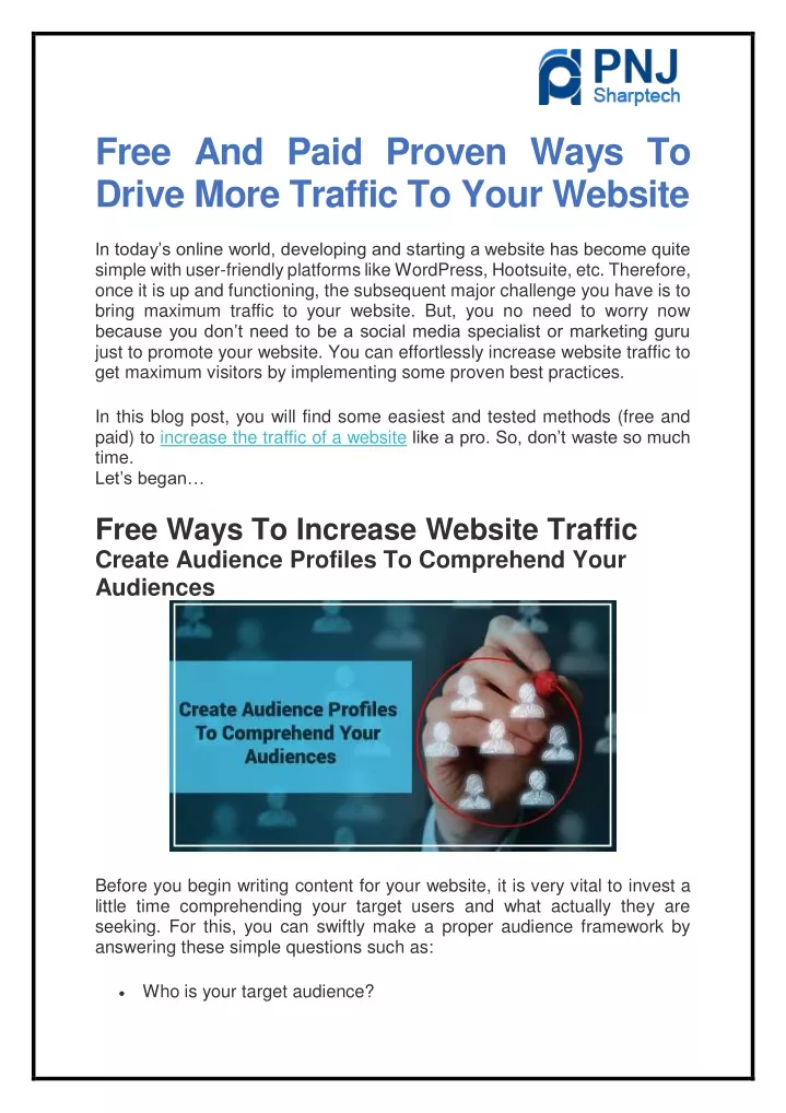 free and paid proven ways to drive more traffic