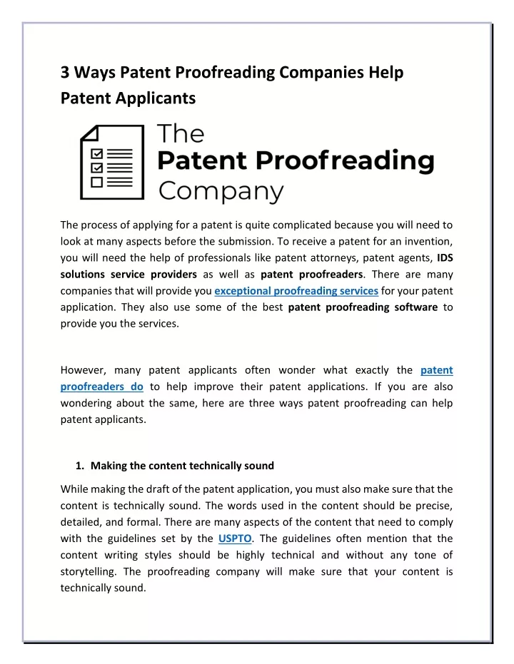 3 ways patent proofreading companies help patent