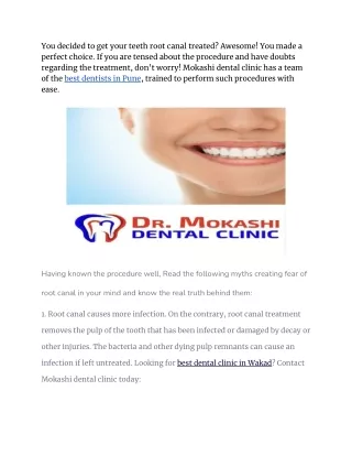 ROOT CANAL MISCONCEPTIONS