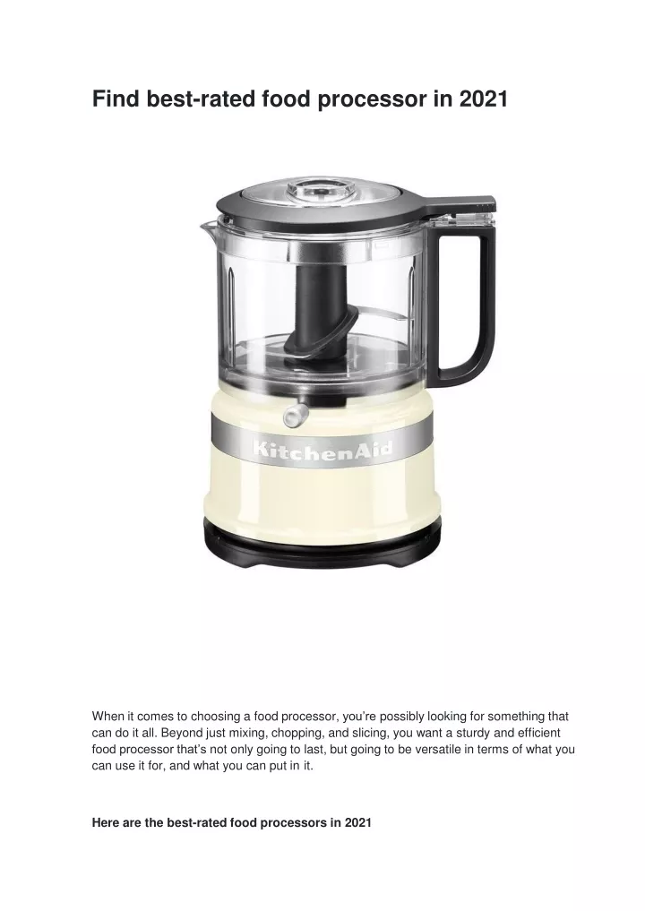 find best rated food processor in 2021