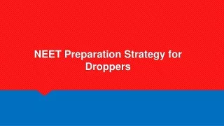 neet preparation strategy for droppers