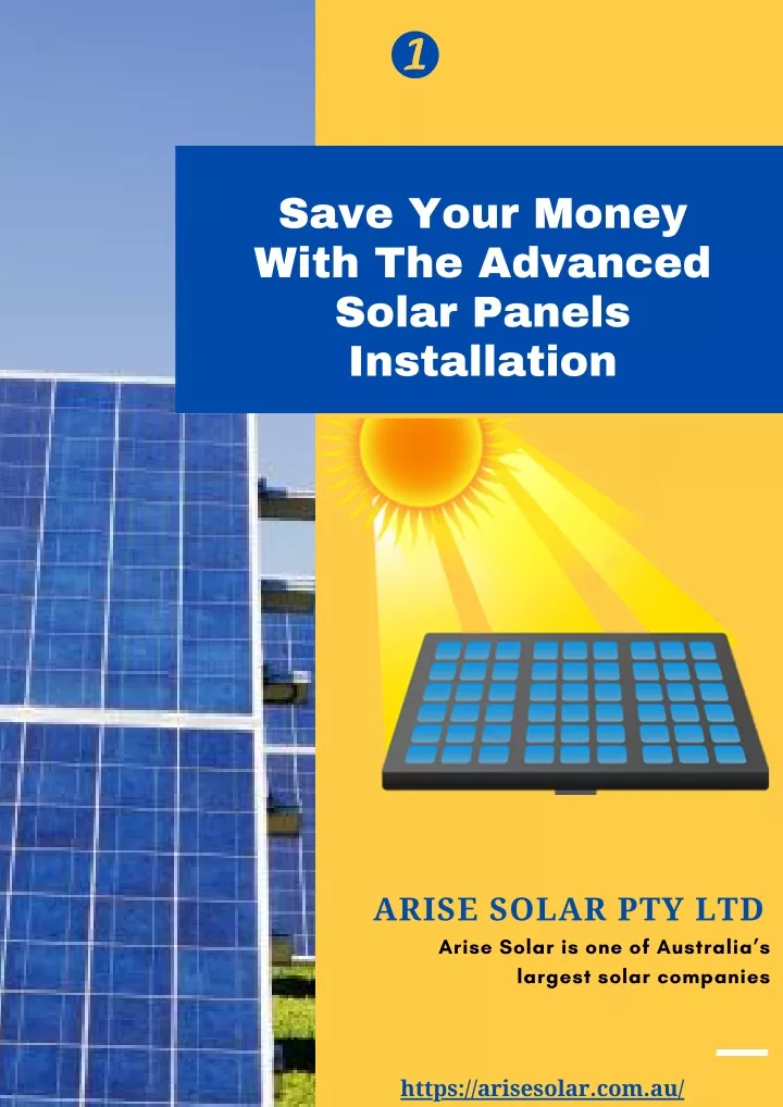 save your money with the advanced solar panels