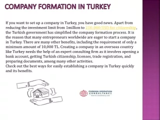 Company Formation in Turkey