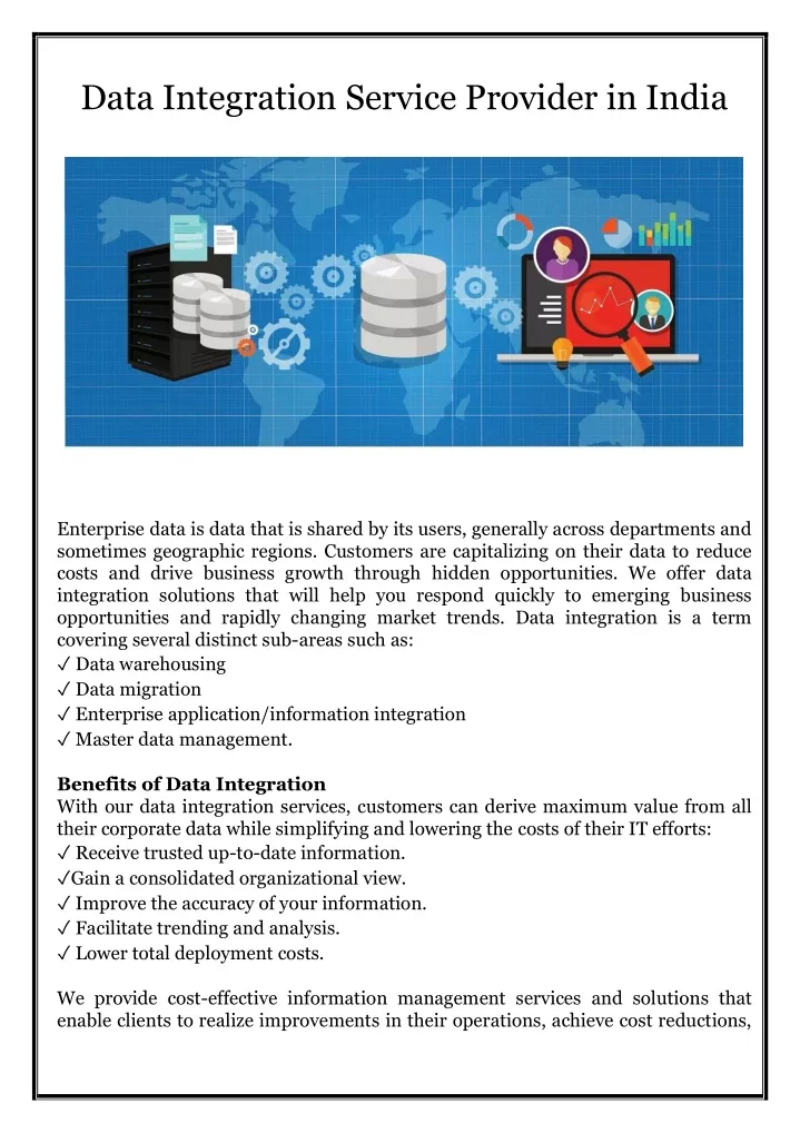 data integration service provider in india