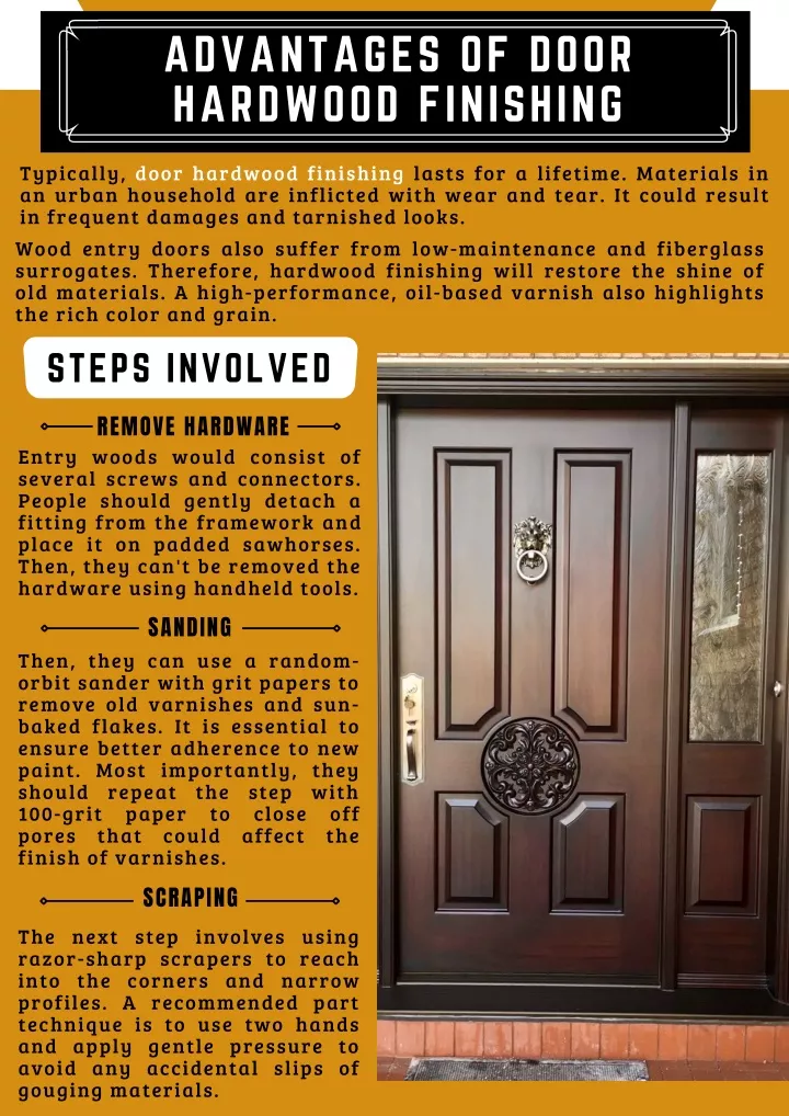 advantages of door hardwood finishing