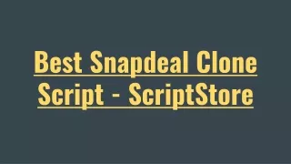 best snapdeal clone script scriptstore