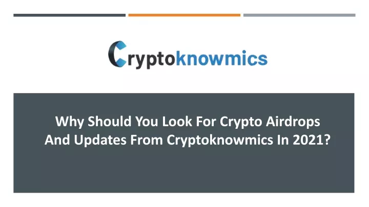 why should you look for crypto airdrops