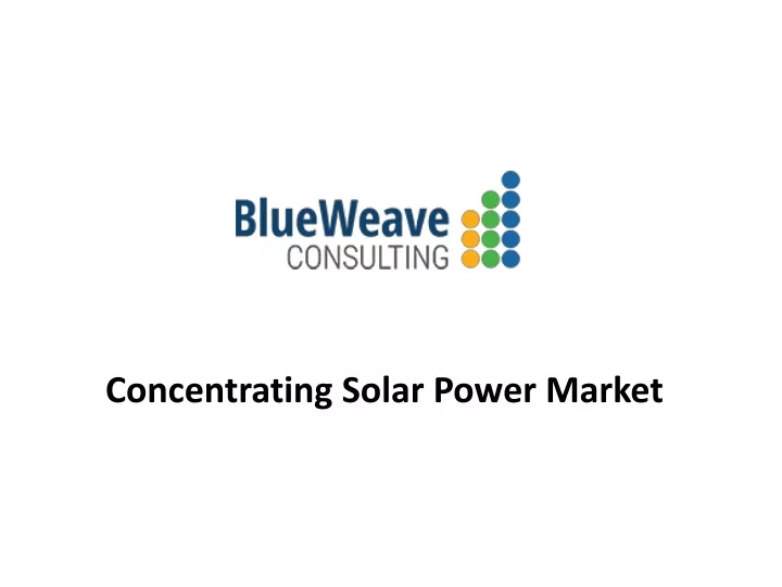 concentrating solar power market