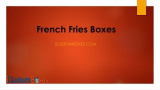 French Fries Boxes