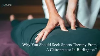 Get Effective Sports Therapy from Chiropractors in Burlington