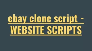 ebay clone script website scripts
