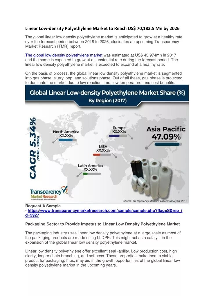 linear low density polyethylene market to reach