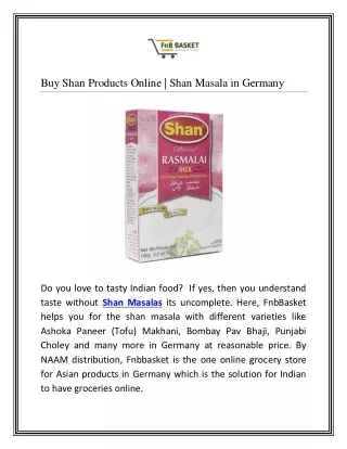 Buy Shan Products Online | Shan Masala in Germany