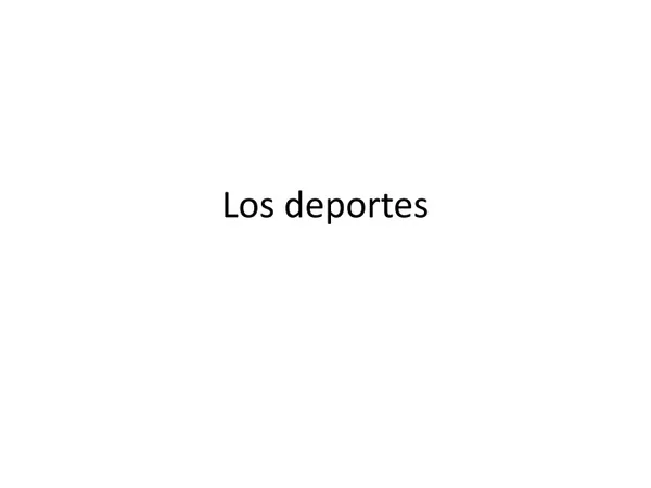 los deportes