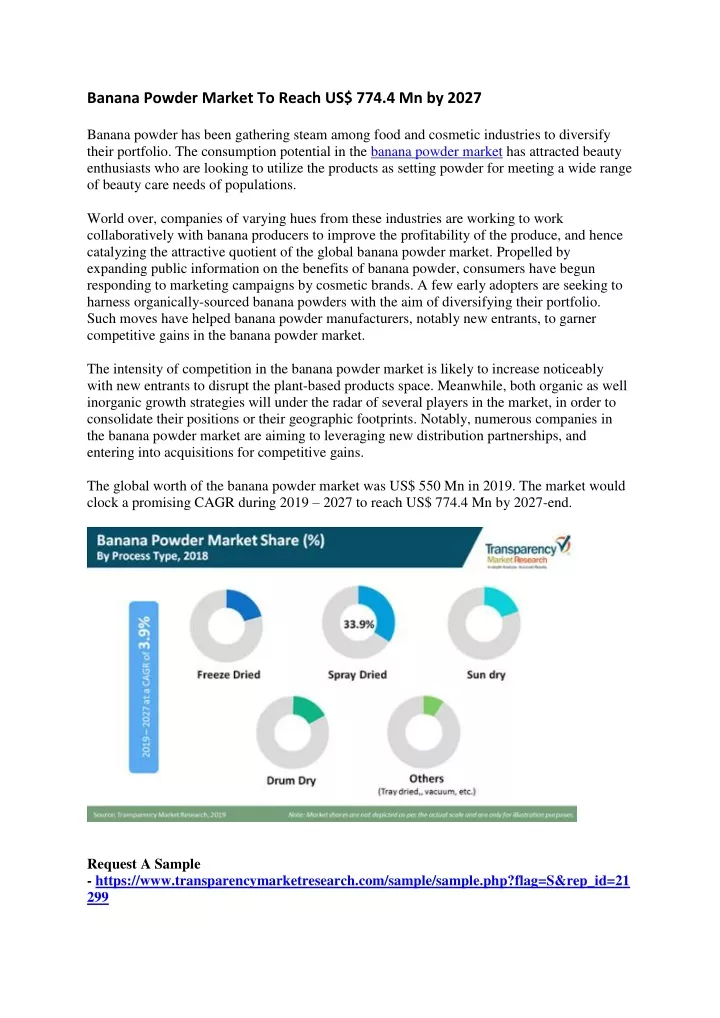 banana powder market to reach us 774 4 mn by 2027