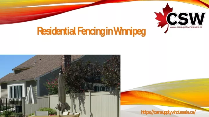 residential fencing in winnipeg