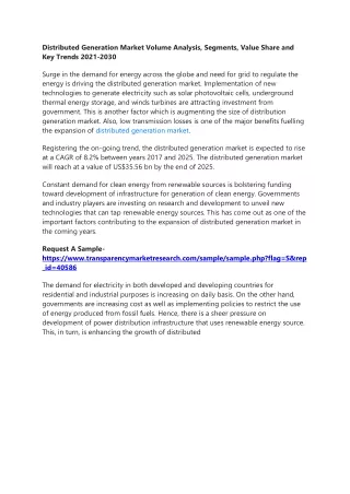 distributed generation market volume analysis
