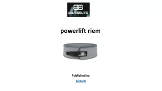 powerlift riem