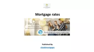 mortgage rates published by citadelmortgages
