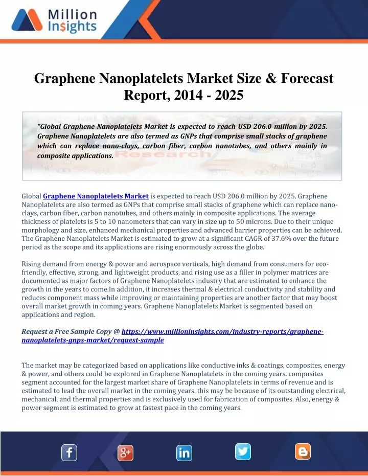 graphene nanoplatelets market size forecast