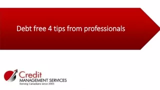 Debt free 4 tips from professionals