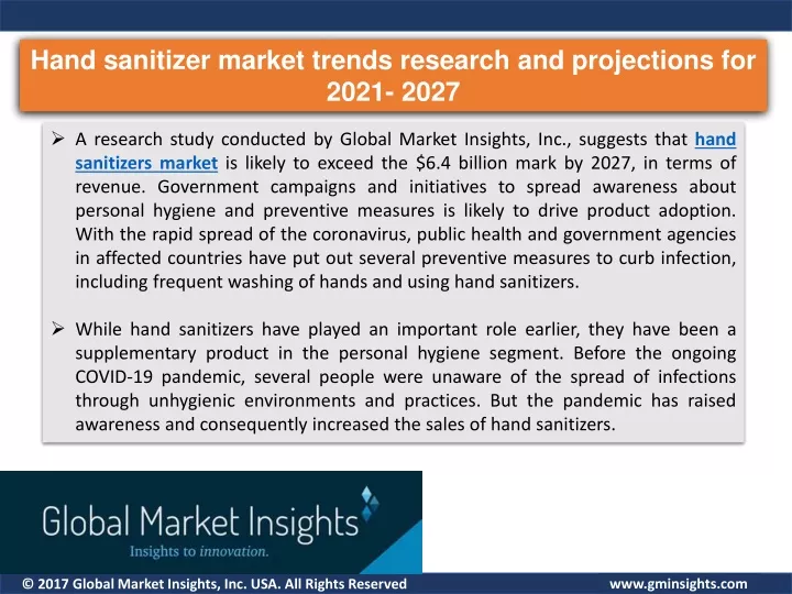 hand sanitizer market trends research