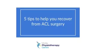 5 Tips to Help you Recover from ACL Surgery - Morley Physiotherapy