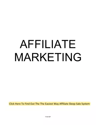 affiliate marketing