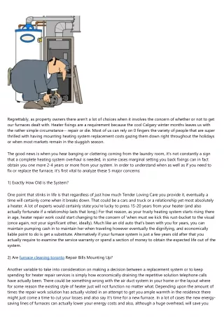 FAQs About Heating System Repair Services