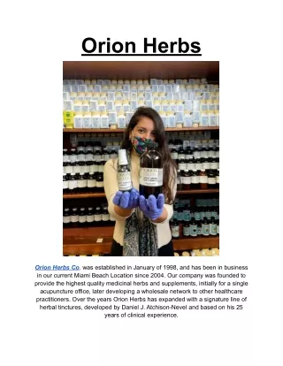 Orion Herbs