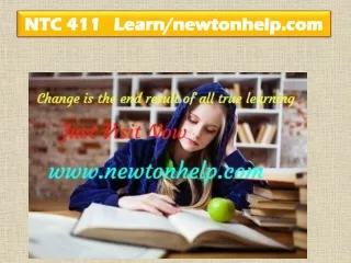 NTC 411  Learn/newtonhelp.com