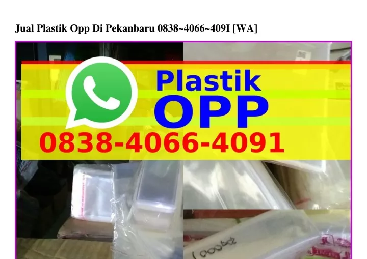 jual plastik opp di pekanbaru 0838 4066 409i wa