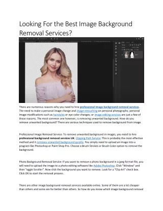 looking for the best image background removal