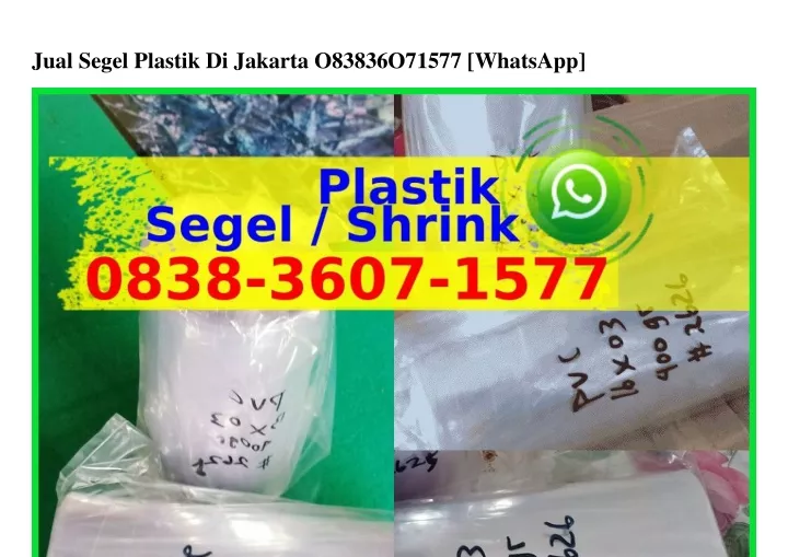 jual segel plastik di jakarta o83836o71577