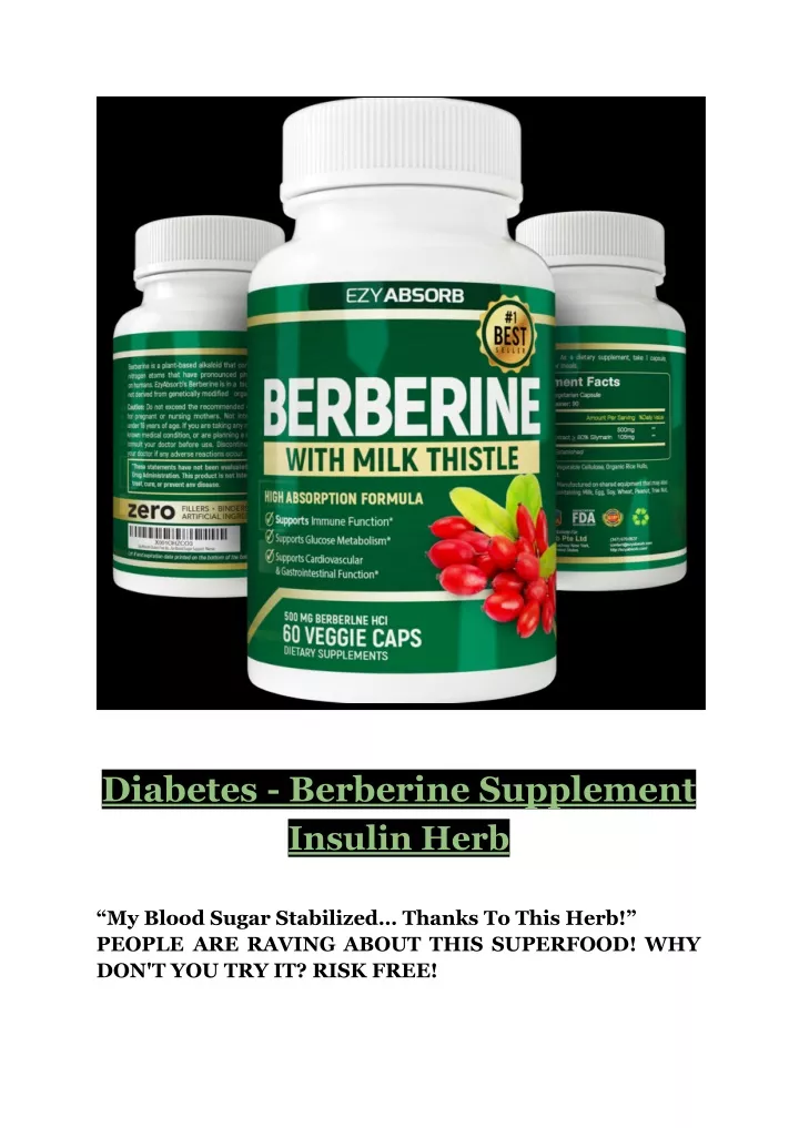 diabetes berberine supplement insulin herb