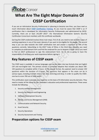 What Are The Eight Major Domains Of CISSP Certification