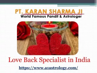 Love Back Specialist in India - ( 91–9915014230) - Pt. Karan Sharma