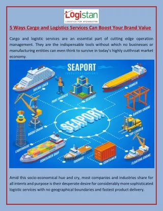 5 Ways Cargo and Logistics Services Can Boost Your Brand Value