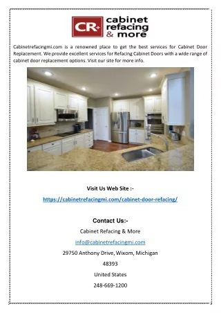 Cabinet Door Replacement  | cabinetrefacingmi.com