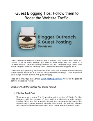 guest blogging tips follow them to boost