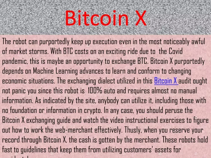 bitcoin x