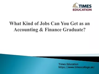 what kind of jobs can you get as an accounting finance graduate