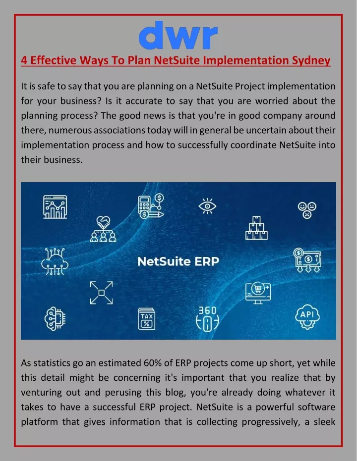 4 effective ways to plan netsuite implementation