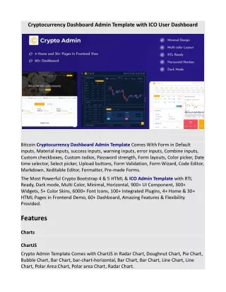 cryptocurrency dashboard admin template with