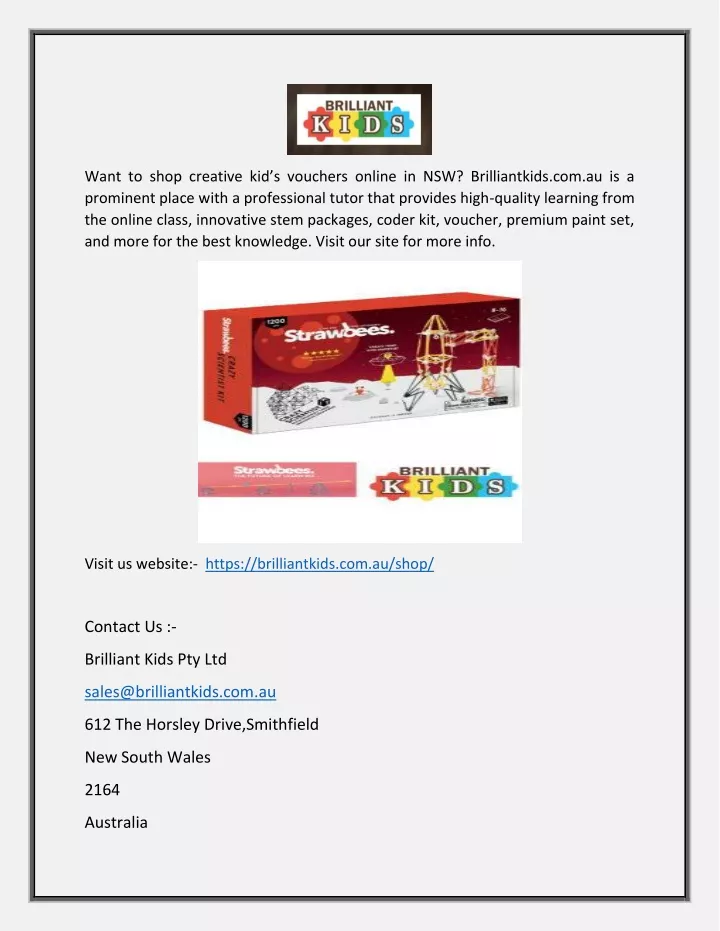 want to shop creative kid s vouchers online