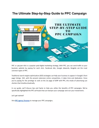 the ultimate step by step guide to ppc campaign