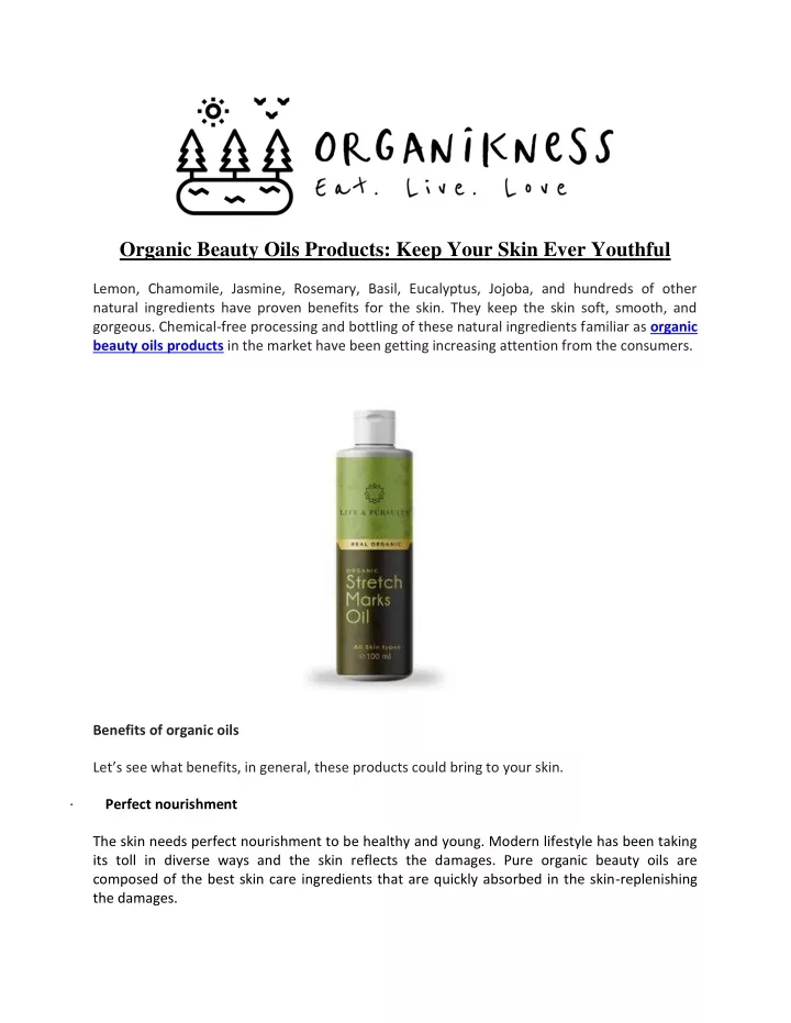 organic beauty oils products keep your skin ever